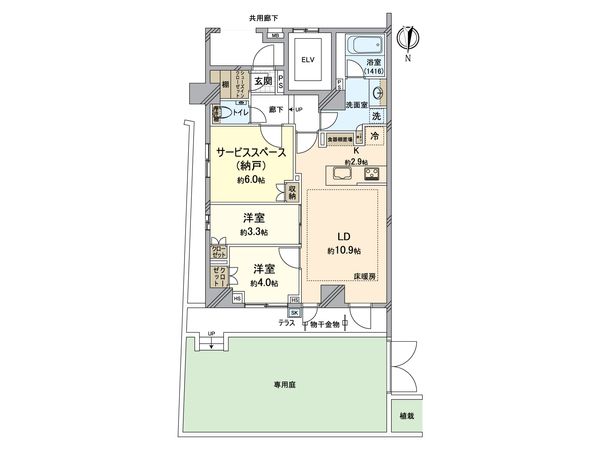 オープンレジデンシア八幡山ステーションサイド 間取図(平面図)