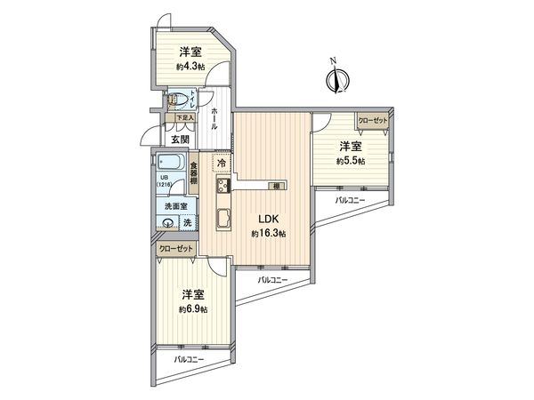 ラルゴ芦花公園 間取図(平面図)