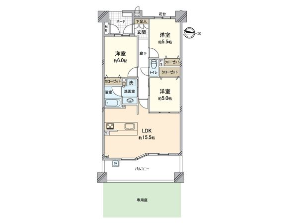 世田谷烏山ガーデンハウス 間取図(平面図) 間取図(平面図)