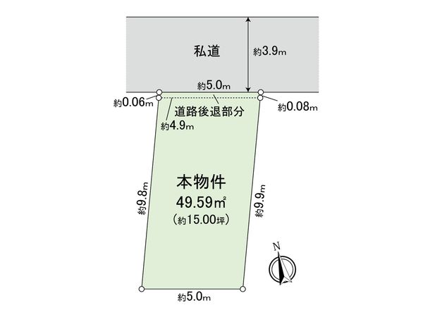 世田谷区代沢2丁目 古家付土地 区画図
