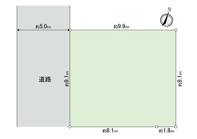 さいたま市緑区原山3丁目 古家付土地 区画図 さいたま市緑区原山3丁目 古家付土地 区画図