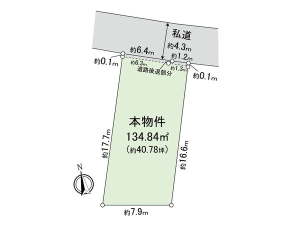 世田谷区松原4丁目 古家付土地 区画図 世田谷区松原4丁目 古家付土地 区画図