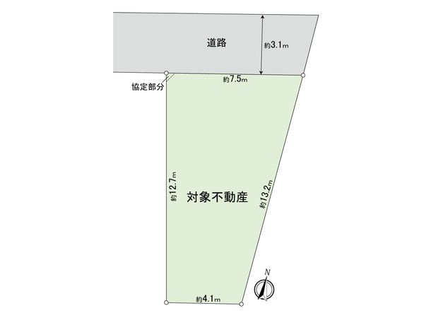 世田谷区代田4丁目 土地A区画 区画図 世田谷区代田4丁目 土地A区画 区画図