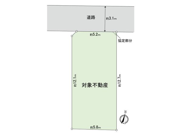 世田谷区代田4丁目 土地B区画 区画図 世田谷区代田4丁目 土地B区画 区画図