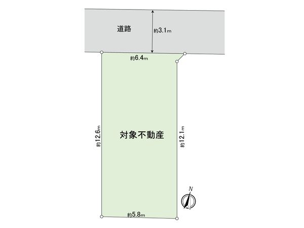 世田谷区代田4丁目 土地C区画 区画図 世田谷区代田4丁目 土地C区画 区画図