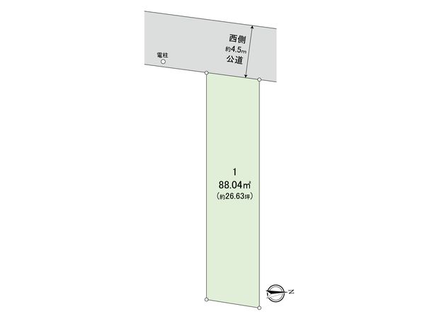 世田谷区松原5丁目 土地 1区画 区画図 世田谷区松原5丁目 土地 1区画 区画図
