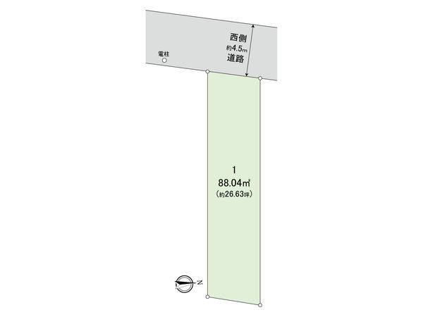 世田谷区松原5丁目 土地 1区画 区画図