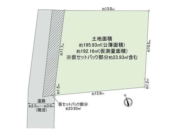 世田谷区松原5丁目 古家付土地 区画図 世田谷区松原5丁目 古家付土地 区画図