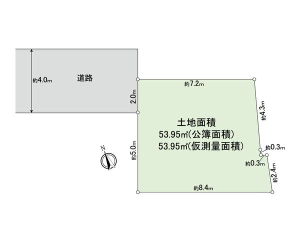世田谷区梅丘3丁目 古家付土地 区画図