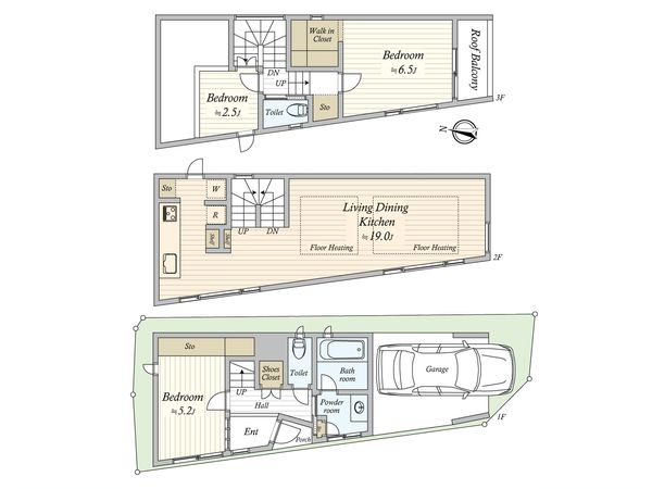 世田谷区北沢3丁目 戸建 間取図(平面図) 世田谷区北沢3丁目 戸建 間取図(平面図)