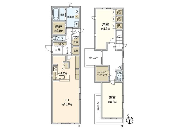 世田谷区松原5丁目 戸建 間取図(平面図) 世田谷区松原5丁目 戸建 間取図(平面図)