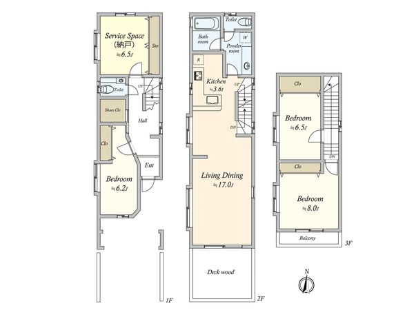 世田谷区代田4丁目 戸建 間取図(平面図)