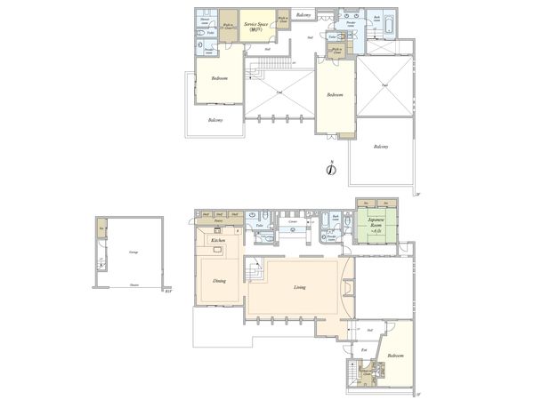 杉並区永福三丁目 戸建 間取図(平面図) 杉並区永福三丁目 戸建 間取図(平面図)