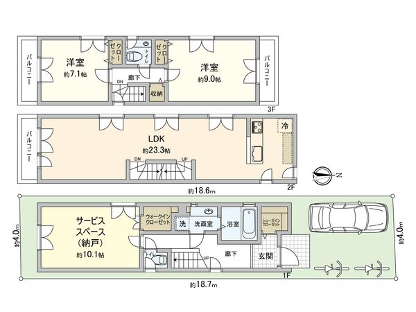 世田谷区羽根木2丁目 戸建 間取図(平面図) 世田谷区羽根木2丁目 戸建 間取図(平面図)