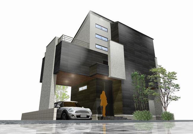 杉並区成田西2丁目 新築戸建 外観パース図 杉並区成田西2丁目 新築戸建 外観パース図