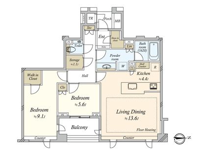 ドレッセ代田花見堂プレゼンス 間取図(平面図)