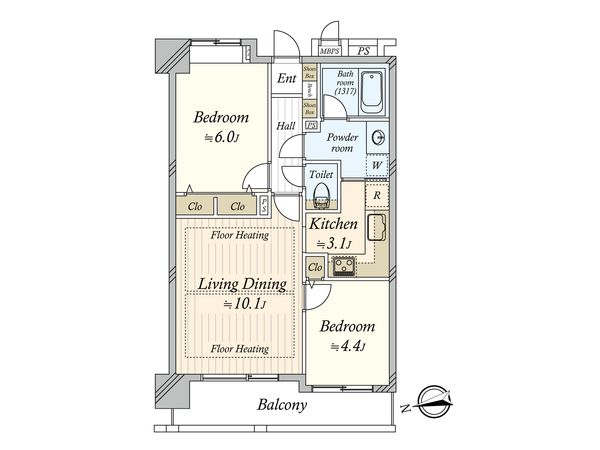 ライオンズマンション渋谷道玄坂 間取図(平面図)