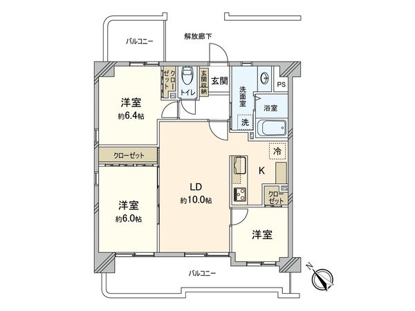 ガーデンステージ久米川 間取図(平面図) ガーデンステージ久米川 間取図(平面図)