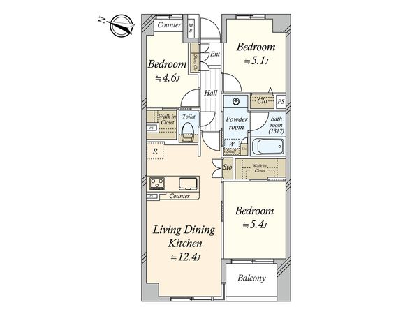 笹塚パーク・ホームズ 間取図(平面図)