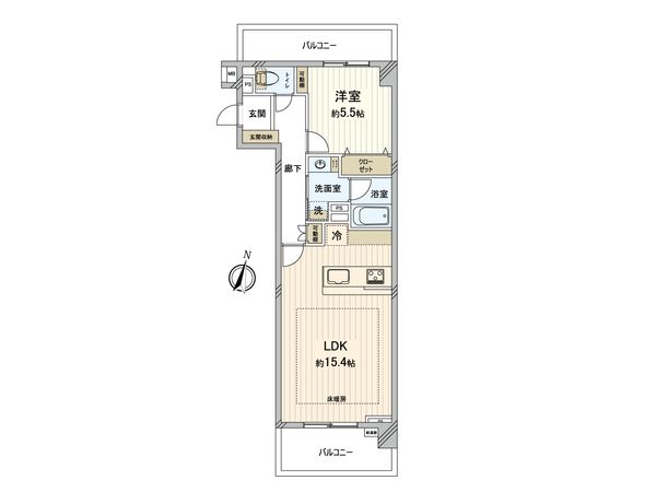 ファミール明大前 間取図(平面図)