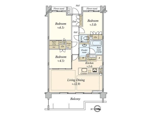 パークホームズ世田谷梅丘凜邸 間取図(平面図)
