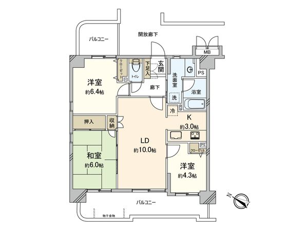 ガーデンステージ久米川 間取図(平面図)