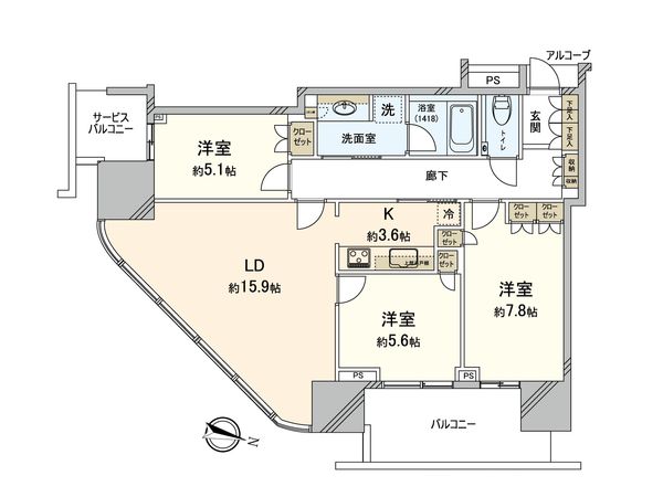 二子玉川ライズ タワー&レジデンス タワーセントラル 間取図(平面図) 二子玉川ライズ タワー&レジデンス タワーセントラル 間取図(平面図)