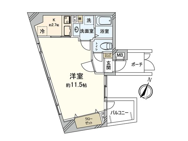 メイクスデザイン渋谷神泉 間取図(平面図) メイクスデザイン渋谷神泉 間取図(平面図)