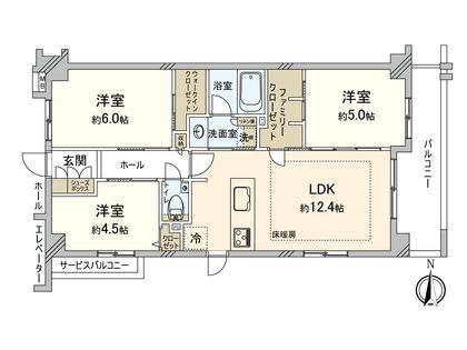 ファインスクェア明大前 間取図(平面図)