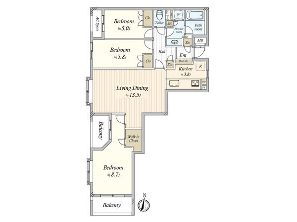 フェアロージュ北沢 間取図(平面図) フェアロージュ北沢 間取図(平面図)