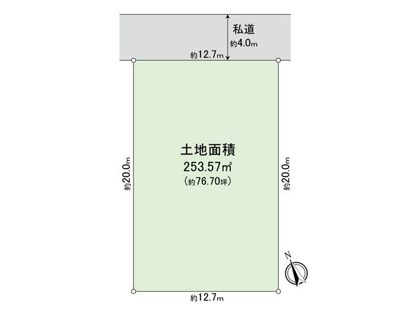 杉並区久我山4丁目 土地 区画図