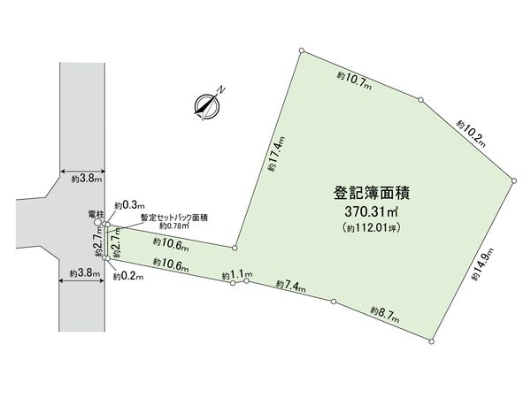 上原二丁目古家付き土地 区画図 上原二丁目古家付き土地 区画図