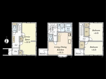富士見町 戸建 間取図(平面図)