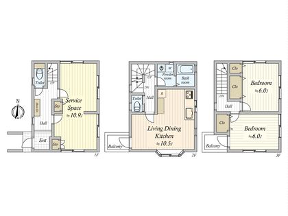 富士見町 戸建 間取図(平面図)