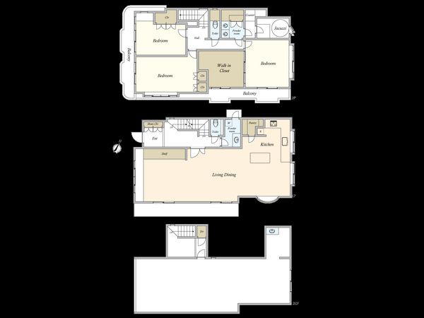 渋谷区代々木5丁目戸建 間取図(平面図) 渋谷区代々木5丁目戸建 間取図(平面図)