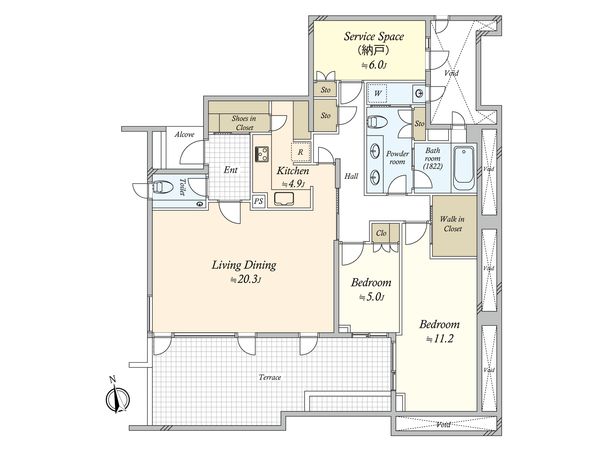 グランドメゾン代沢 間取図(平面図)