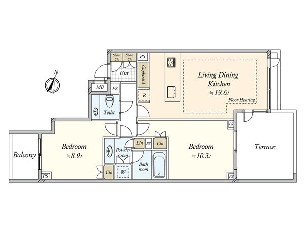 フォレセーヌ渋谷富ヶ谷 間取図(平面図)