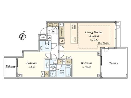 フォレセーヌ渋谷富ヶ谷 間取図(平面図)