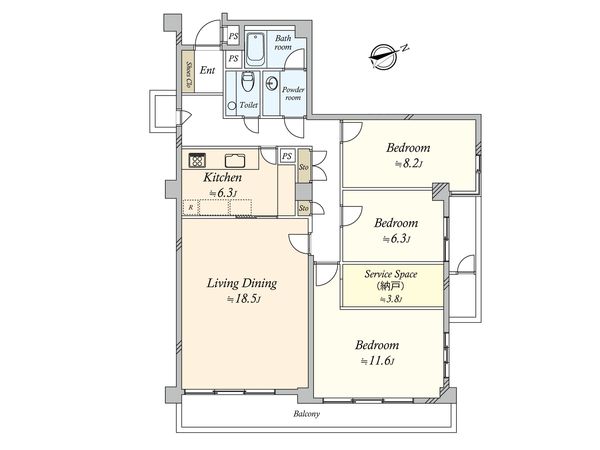 ハイツ元代々木50番 間取図(平面図)