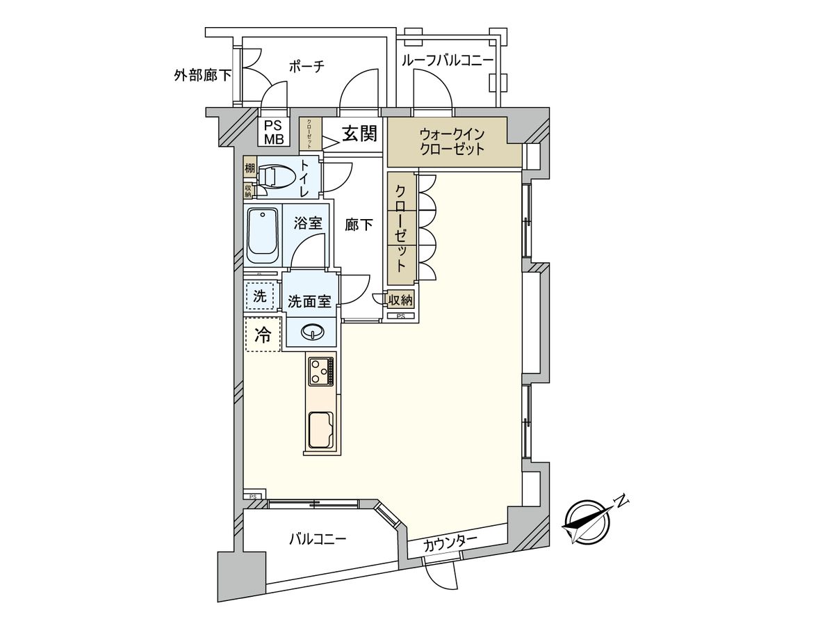 東急ドエル・プレステージ参宮橋 間取図(平面図) 間取図(平面図)