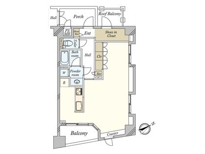 東急ドエル・プレステージ参宮橋 間取図(平面図)