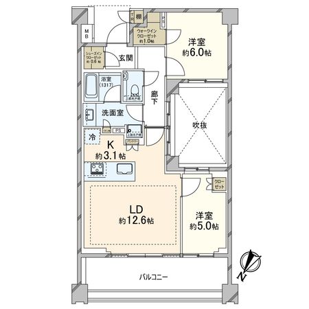 リーフィアレジデンス上原 間取図(平面図)