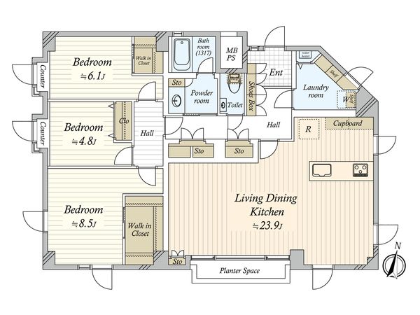 代々木上原第一マンションズ 間取図(平面図)