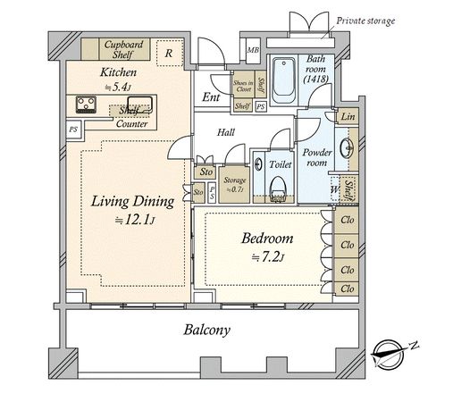 ザ・パークハウス代々木上原 間取図(平面図) ザ・パークハウス代々木上原 間取図(平面図)