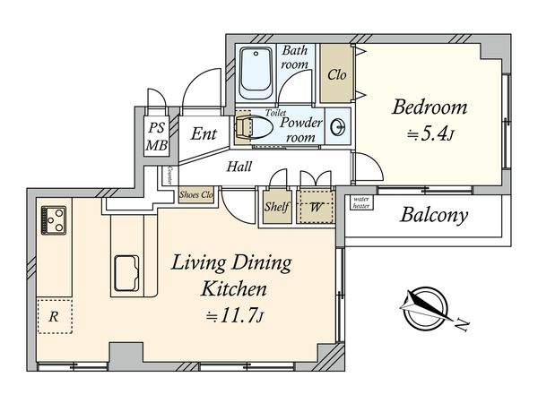 シャンブル富ヶ谷 間取図(平面図) 間取図(平面図)