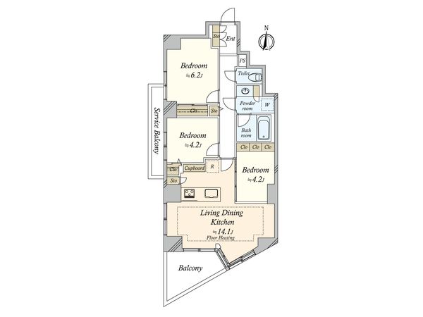 代々木パークガーデン 間取図(平面図)