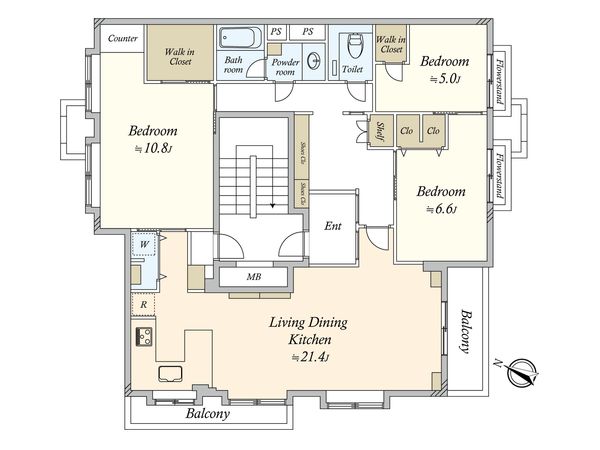 上原グリーンハイム 間取図(平面図)