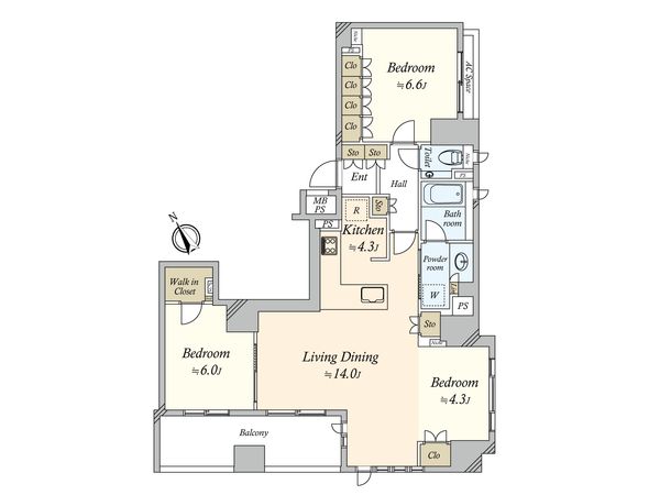 アトラス代々木上原 間取図(平面図)