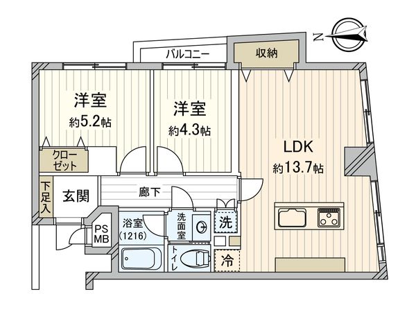 幡ケ谷コーエイマンション 間取図(平面図)