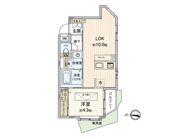 ジェイパーク代々木上原 間取図(平面図)